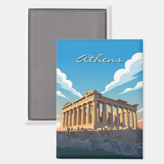 Athens Parthenon Magnet (Vorderseite/Rückseite)