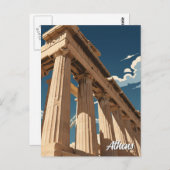 Athens Parthenon Postkarte (Vorne/Hinten)