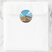 Athens Parthenon Runder Aufkleber (Tasche)