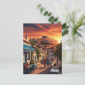 Athens Plaka Griechenland Reisen Postkarte (Stehend Vorderseite)