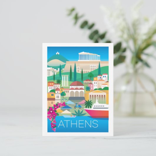 Athens Postkarte (Stehend Vorderseite)