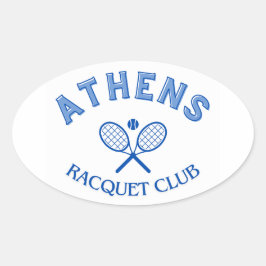 Athens Racquet Club Ovaler Aufkleber