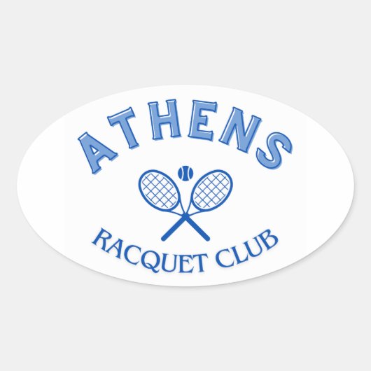 Athens Racquet Club Ovaler Aufkleber (Vorderseite)