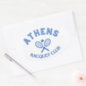 Athens Racquet Club Ovaler Aufkleber (Umschlag)