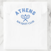 Athens Racquet Club Ovaler Aufkleber (Tasche)