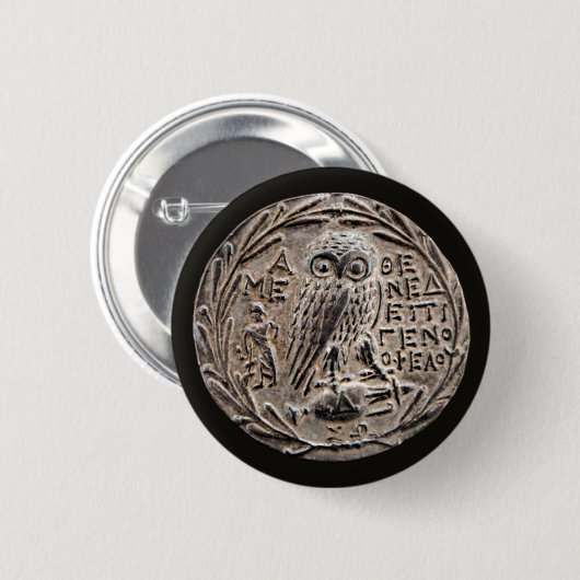 Athens Silver Tetradrachm Button (Vorne & Hinten)