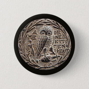 Athens Silver Tetradrachm Button