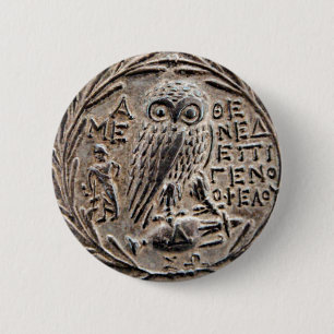 Athens Silver Tetradrachm Button