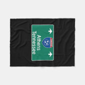 Athens Tennessee Interstate Highway Vacation Souve Fleecedecke (Vorderseite (Horizontal))