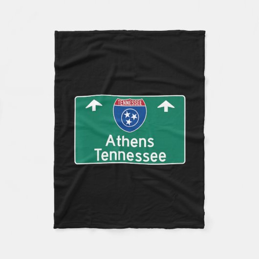Athens Tennessee Interstate Highway Vacation Souve Fleecedecke (Vorderseite)