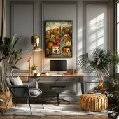 Athens: The Cradle of Civilization - Whimsical Art Poster