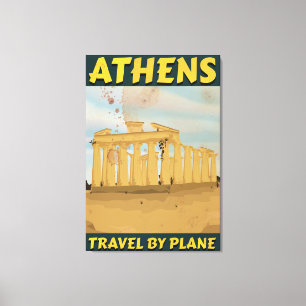 Athens Vintage Reiseplakat Leinwanddruck