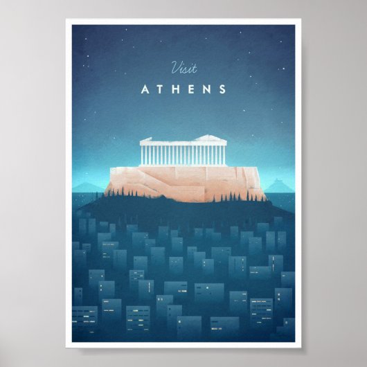 Athens Vintage Travel Poster (Vorne)