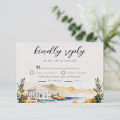 Athens Wedding RSVP | Griechenland - Skyline (Stehend Vorderseite)