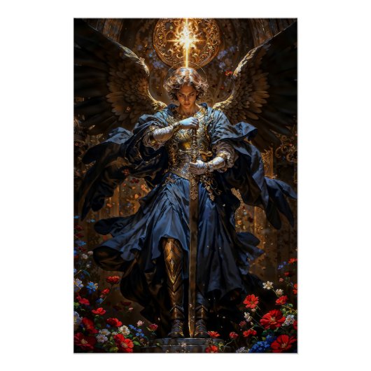 Äther-Ritter Erzengel Michael Poster (Vorderseite)