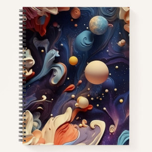 Äthereal Nebula Galaxy Notebook und Journal Notizblock