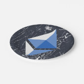 äthereum Symbol grunge Kryptowährung Geld Pappteller (Schrägansicht)