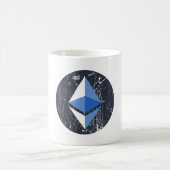 äthereum Symbol grunge Kryptowährungsgeld Kaffeetasse (Mittel)
