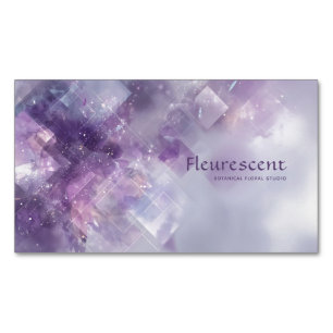 Ätherisch Abstrakt Amethyst Crystal Geometric Magnetische Visitenkarte