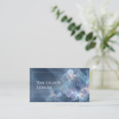 Ätherisch Abstrakt floral Moderne Geometrie Visitenkarte (Stehend Vorderseite)