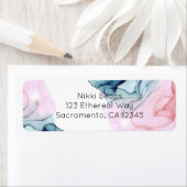 Ätherisch Aquamarin rosa Elegant Modernes Glam Tre (Insitu)