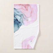 Ätherisch Aquamarin & rosa Inky Fantasy Moderner G Badhandtuch Set (Handtuch)