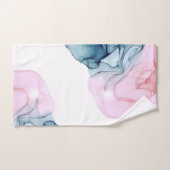 Ätherisch Aquamarin & rosa Inky Fantasy Moderner G Badhandtuch Set (Handtuch)