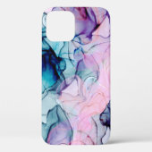 Ätherisch Aquamarin rosa Lila Inky Moderner Glamou Case-Mate iPhone Hülle (Rückseite)
