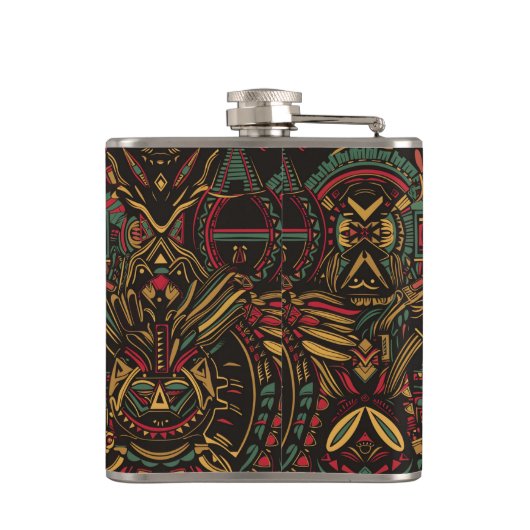 Ätherisch blaue "kosmische Verriegelung" Mystical Flachmann (Rückseite)