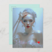Ätherisch Elegante Schönheit im Pastellglanz Postkarte (Vorne/Hinten)