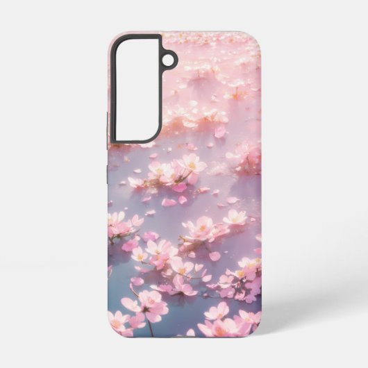 Ätherisch rosa Blüten schweben auf Wasser Samsung Galaxy Hülle (Rückseite)