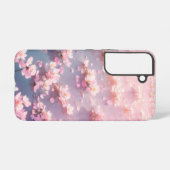 Ätherisch rosa Blüten schweben auf Wasser Samsung Galaxy Hülle (Rückseite (Horizontal))