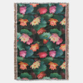 Ätherisch rosa Lotus Blume, Jugendstil Inspiriert Decke (Vorderseite Vertikal)