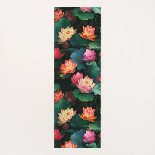 Ätherisch rosa Lotus Blume, Jugendstil Inspiriert Yogamatte (Rückseite)