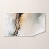 Ätherische Abstrakte Wasserfarbe Badhandtuch Set (Handtuch)