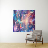 Ätherische Alien Landschaft mit Floating-Kristalle Wandteppich (Beispiel (Horizontal))