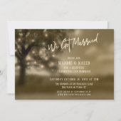 Ätherische Bäume und Lichter, wir Got Verheiratete Einladung (Vorderseite)