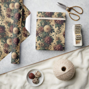 ätherische Bedrohung - gotisches botanisches Desig Geschenkpapier