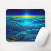 Ätherische blaue Waves und Meeressonnenuntergänge Mousepad (Mit Mouse)