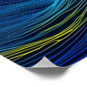 Ätherische blaue Waves und Meeressonnenuntergänge Poster (Ecke)