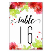 Ätherische Blume Kalligraphie Tischnummer (Rückseite)