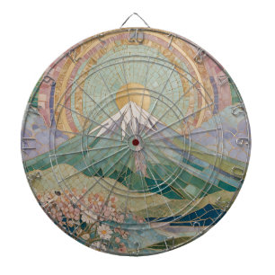 Ätherische Blüte: Pastell-Mosaik-Vulkan im Frühlin Dartscheibe