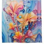 Ätherische Blüten Duschvorhang (Vorderseite)