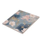 Ätherische Blüten in Rosa und Blau Fliese (Seite)