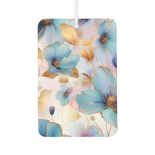Ätherische Blüten in weichen Pastellen Alkohol Tin Autolufterfrischer (Vorderseite)