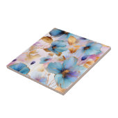Ätherische Blüten in weichen Pastellen Alkohol Tin Fliese (Seite)
