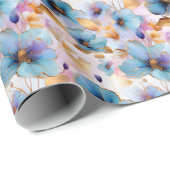 Ätherische Blüten in weichen Pastellen Alkohol Tin Geschenkpapier (Rolleneckpunkt)