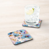 Ätherische Blüten in weichen Pastellen Alkohol Tin Getränkeuntersetzer (Rechte Seite)