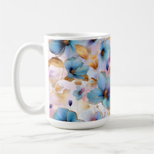 Ätherische Blüten in weichen Pastellen Alkohol Tin Kaffeetasse