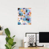 Ätherische Blüten in weichen Pastellen Alkohol Tin Poster (Heimbüro)